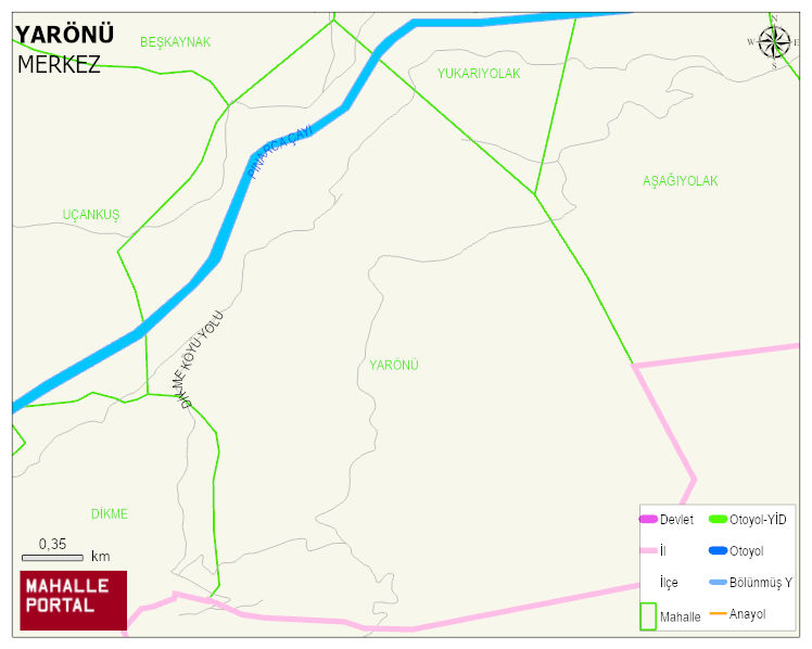 YARÖNÜ Köyü Haritası | İnteraktif Köy ve Mahalle Sınırları