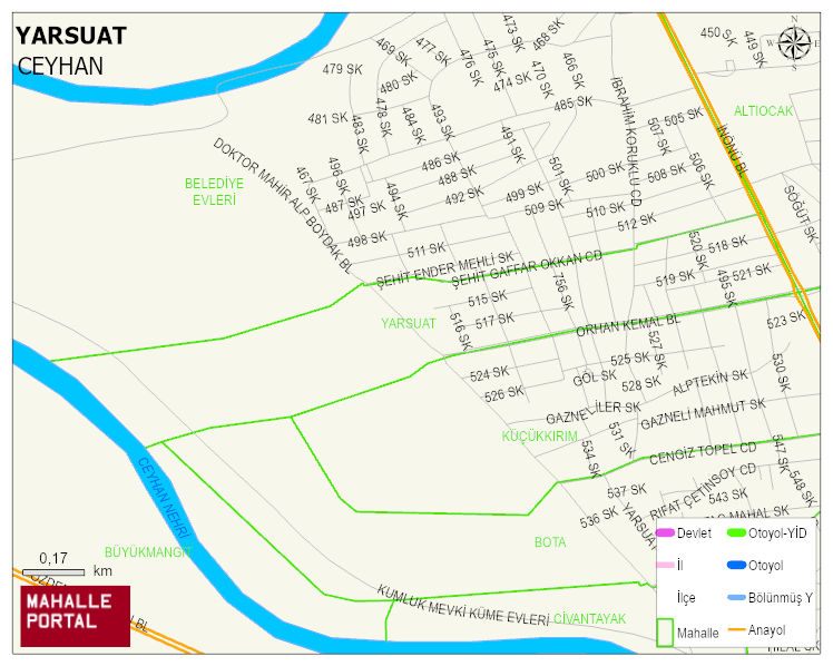 YARSUAT Mahallesi Haritası | Sayısal Bölge Görünümü