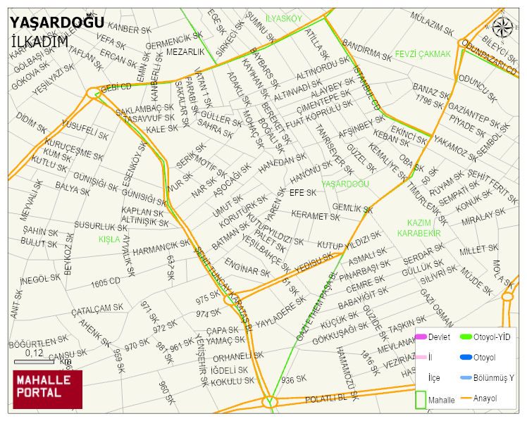 YAŞARDOĞU Mahallesi Haritası | Detaylı Köy ve Mahalle Görünümü