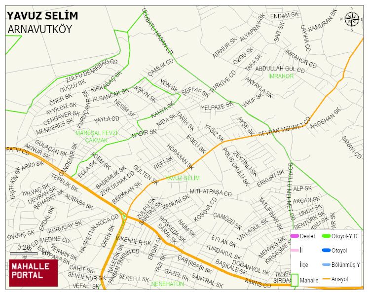 YAVUZ SELİM Mahallesi Haritası | Detaylı Köy ve Mahalle Görünümü