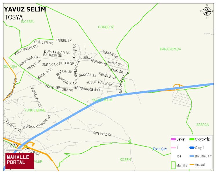YAVUZ SELİM Mahallesi Haritası | Coğrafi Yapı ve Detaylı Haritası