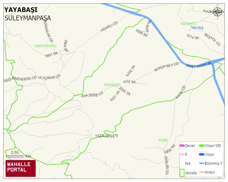 YAYABAŞI Mahallesi Haritası | Detaylı Köy ve Mahalle Görünümü