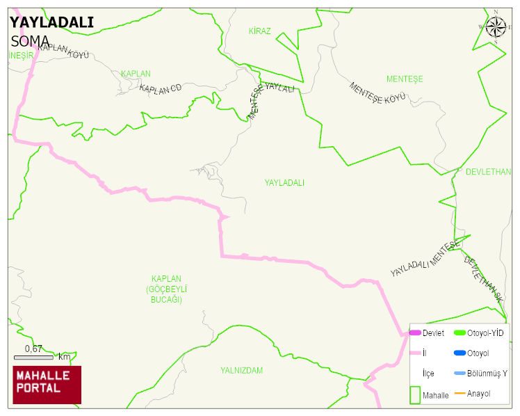 YAYLADALI Mahallesi Haritası | Mahalle ve Köy Sınırı