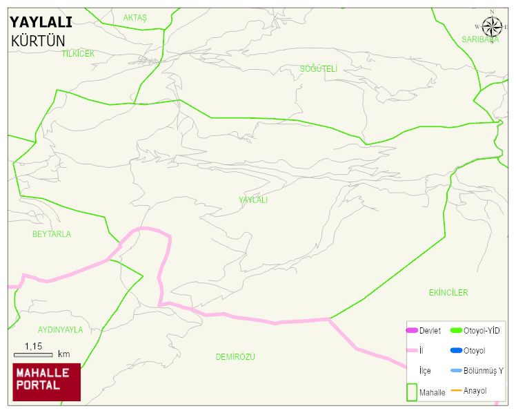 YAYLALI Köyü Haritası | Uydu Görüntüsü ve Harita Detayları