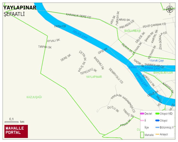 YAYLAPINAR Mahallesi Haritası | Detaylı Köy ve Mahalle Görünümü