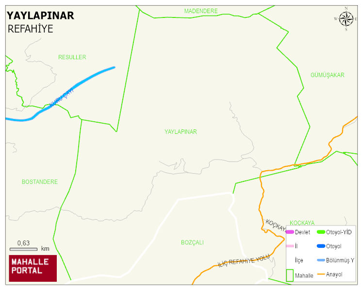 YAYLAPINARI Köyü Haritası | Coğrafi Yapı ve Detaylı Haritası