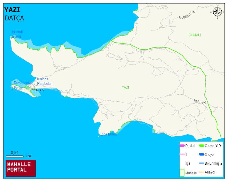 YAZI Mahallesi Haritası | Mahalle Sokak Haritası
