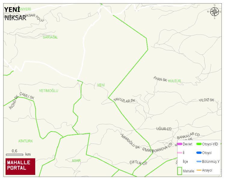 YAZICIK BELDESİ YENİ Mahallesi Haritası | Detaylı Köy ve Mahalle Görünümü