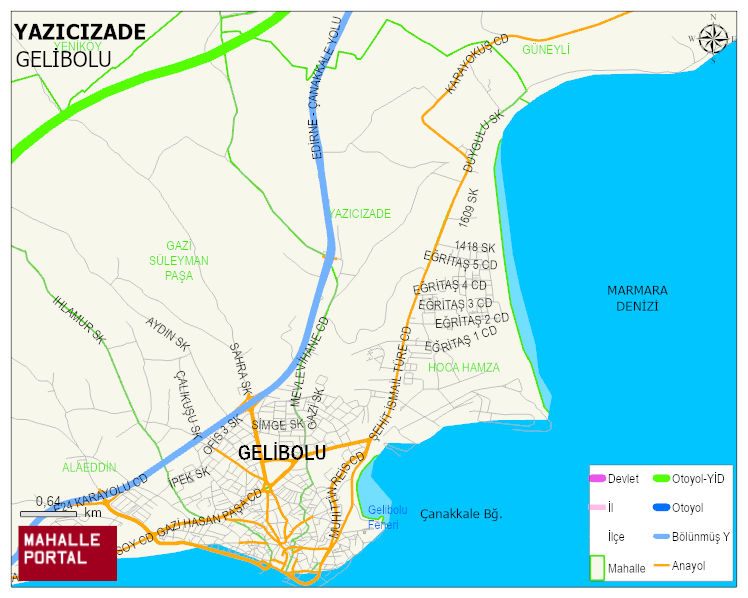 YAZICIZADE Mahallesi Haritası | Uydu Görüntüsü ve Harita Detayları
