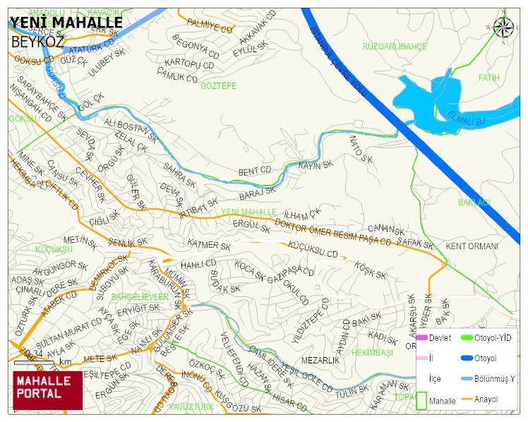 YENİ MAHALLE Mahallesi Haritası | Mahalle ve Köy Sınırı
