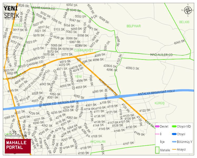 YENİ Mahallesi Haritası | Mahalle ve Köy Sınırı