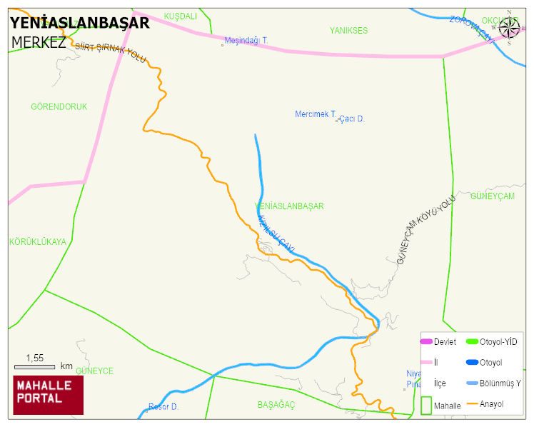 YENİASLANBAŞAR Köyü Haritası | Güncel Mahalle ve Köy Haritası