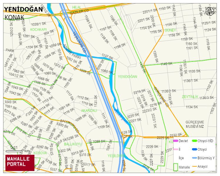 YENİDOĞAN Mahallesi Haritası | İnteraktif Köy ve Mahalle Sınırları