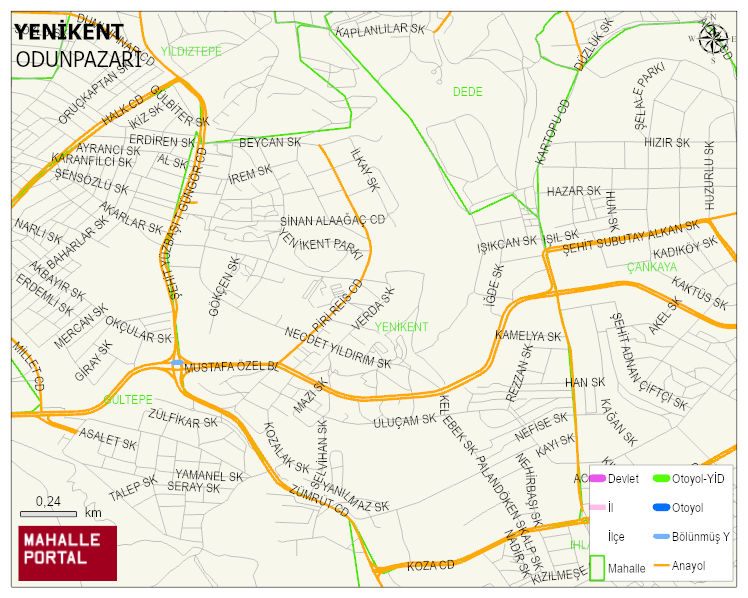 YENİKENT Mahallesi Haritası | İnteraktif Köy ve Mahalle Sınırları