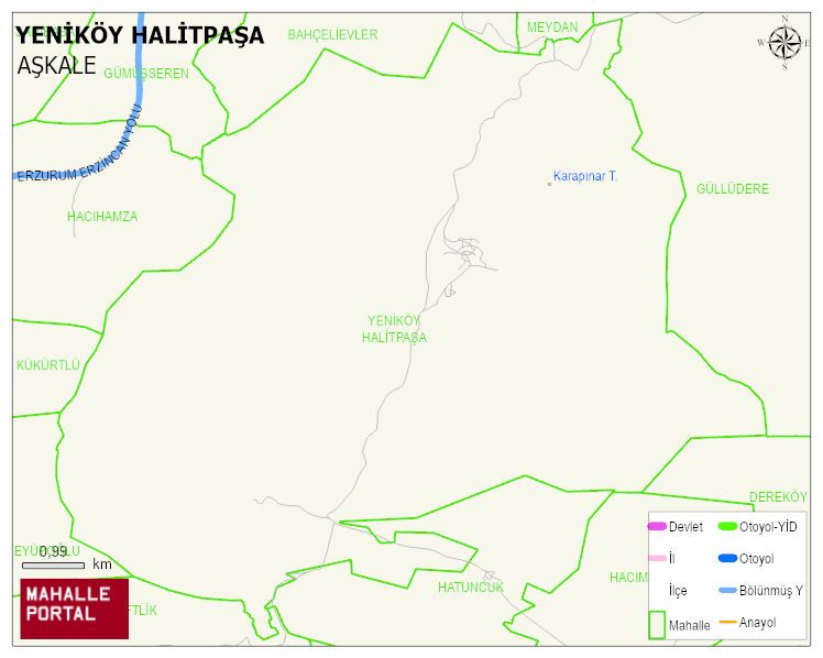 YENİKÖY HALİTPAŞA Mahallesi Haritası | Detaylı Köy ve Mahalle Görünümü