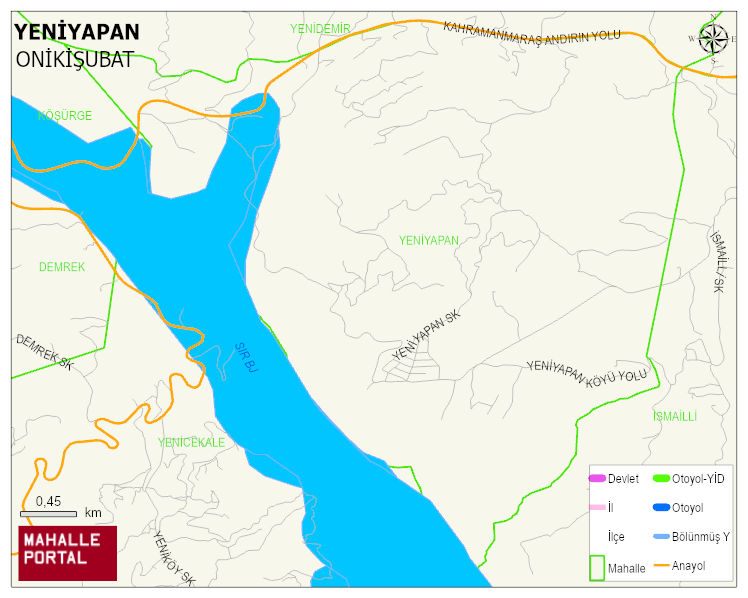 YENİYAPAN Mahallesi Haritası | Sayısal Bölge Görünümü