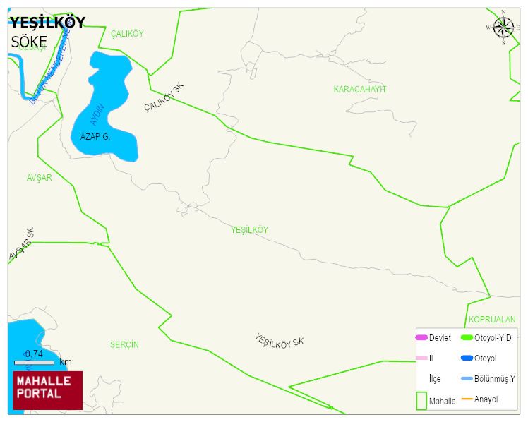 YEŞİLKÖY Mahallesi Haritası | Yükselti ve Doğa Özellikleri