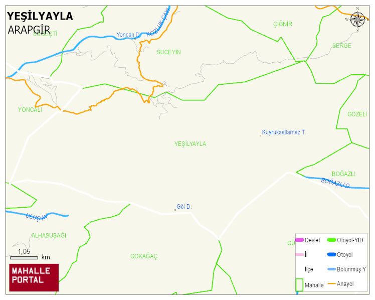 YEŞİLYAYLA Mahallesi Haritası | Coğrafi Yapı ve Detaylı Haritası