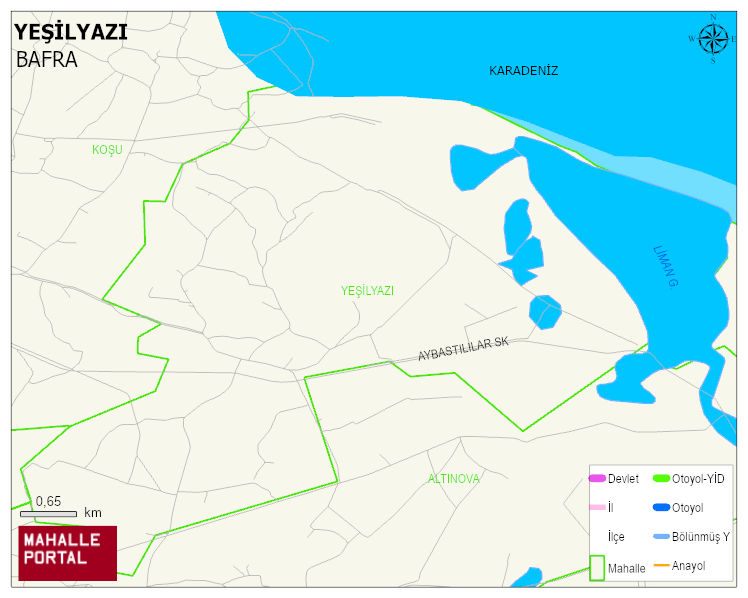YEŞİLYAZI Mahallesi Haritası | Detaylı Köy ve Mahalle Görünümü