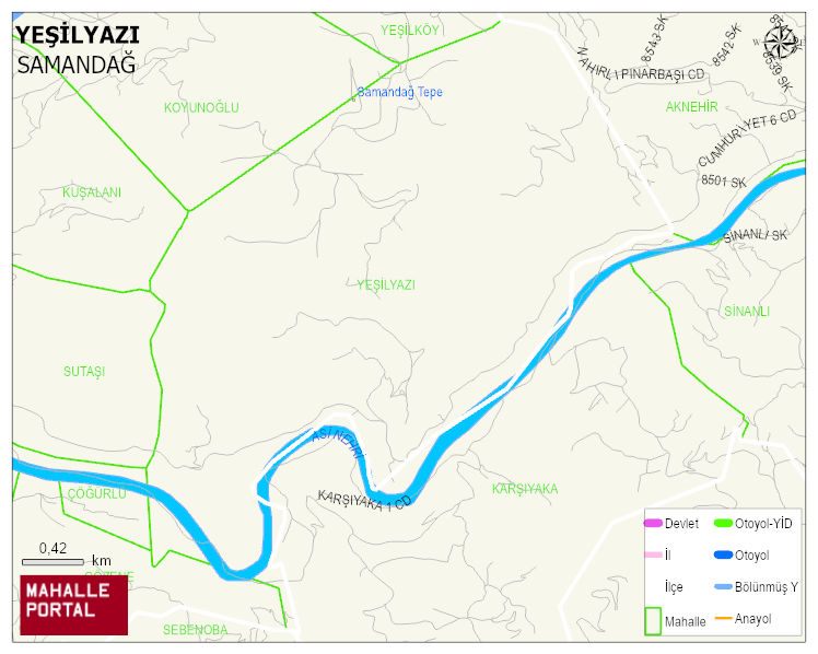 YEŞİLYAZI Mahallesi Haritası | Uydu Görüntüsü ve Harita Detayları