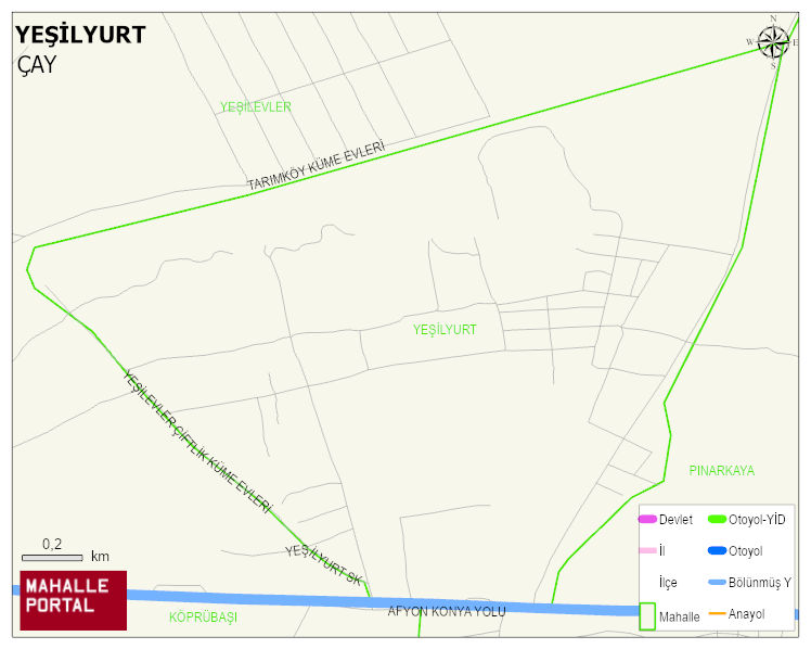 YEŞİLYURT Köyü Haritası | İnteraktif Köy ve Mahalle Sınırları