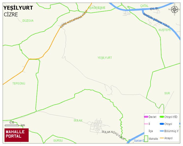YEŞİLYURT Köyü Haritası | Mahalle ve Köy Sınırı