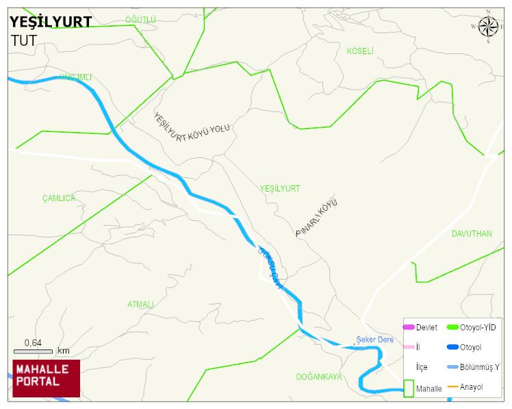 YEŞİLYURT Köyü Haritası | Coğrafi Yapı ve Detaylı Haritası