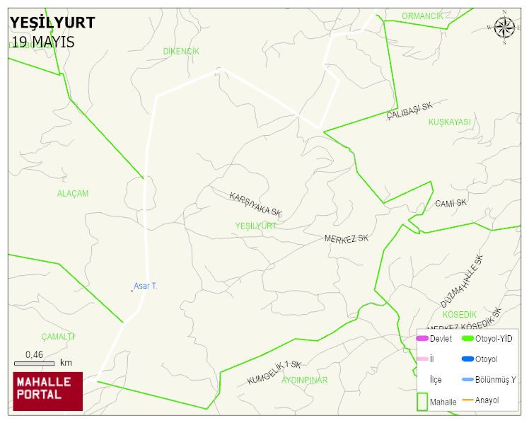 YEŞİLYURT Mahallesi Haritası | İnteraktif Köy ve Mahalle Sınırları