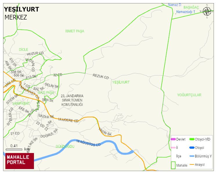 YEŞİLYURT Mahallesi Haritası | İnteraktif Köy ve Mahalle Sınırları