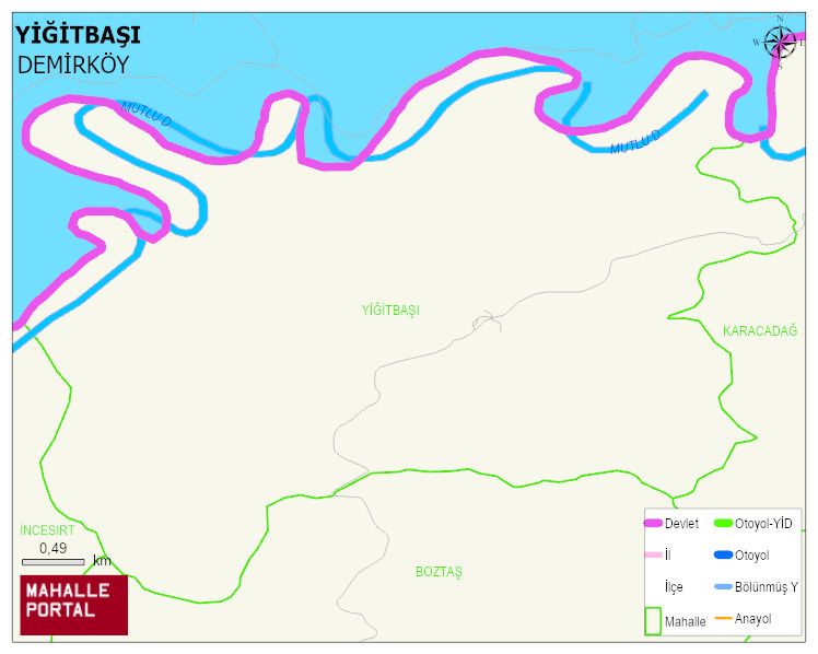 YİĞİTBAŞI Köyü Haritası | Detaylı Köy ve Mahalle Görünümü