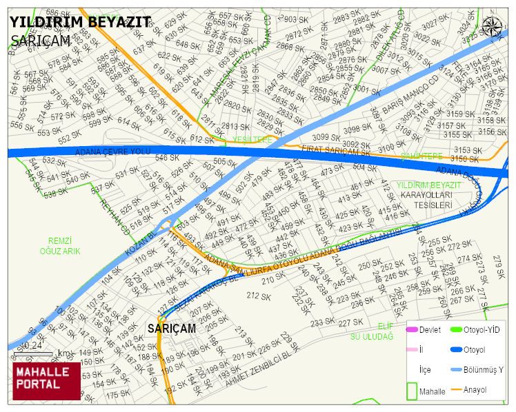 YILDIRIM BEYAZIT Mahallesi Haritası | Mahalle Sokak Haritası