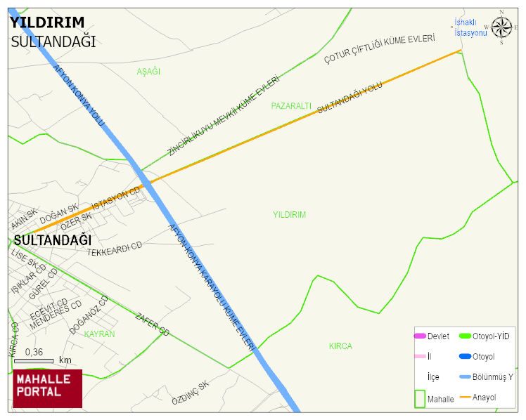 YILDIRIM Mahallesi Haritası | Detaylı Köy ve Mahalle Görünümü