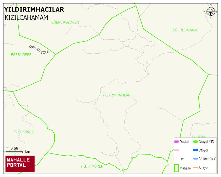 YILDIRIMHACILAR Mahallesi Haritası | Yükselti ve Doğa Özellikleri