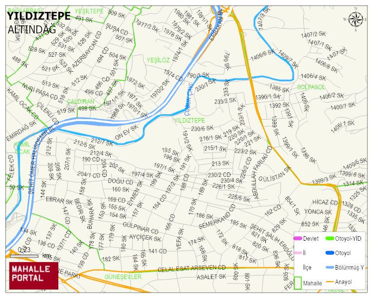 YILDIZTEPE Mahallesi Haritası | İnteraktif Köy ve Mahalle Sınırları