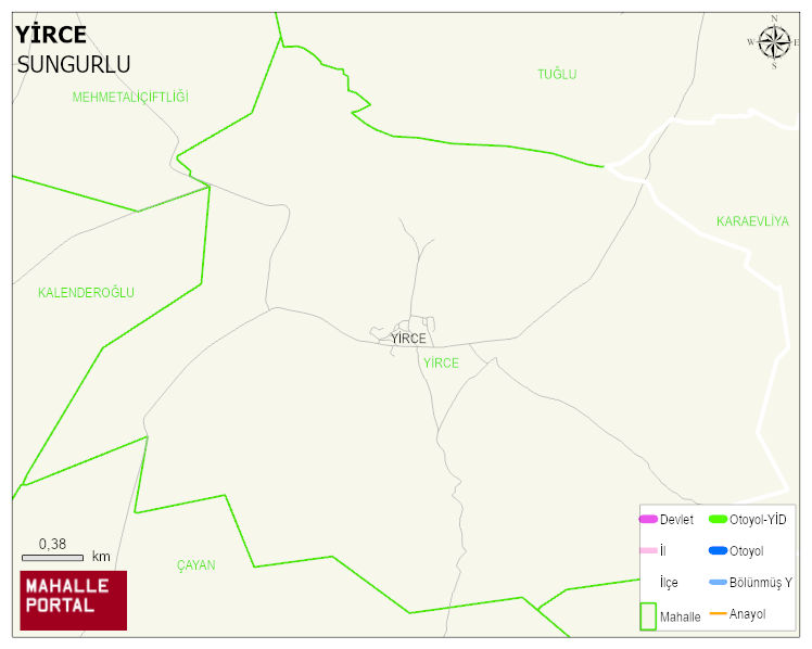 YİRCE Köyü Haritası | Güncel Mahalle ve Köy Haritası
