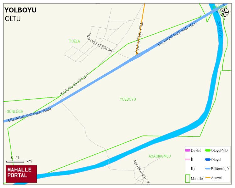 YOLBOYU Mahallesi Haritası | Coğrafi Yapı ve Detaylı Haritası