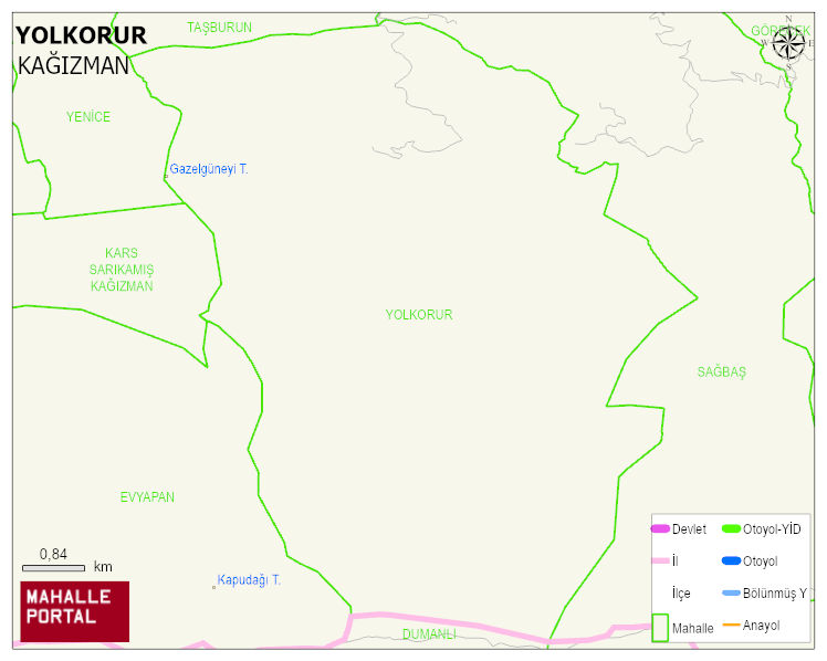 YOLKORUR Köyü Haritası | İnteraktif Köy ve Mahalle Sınırları
