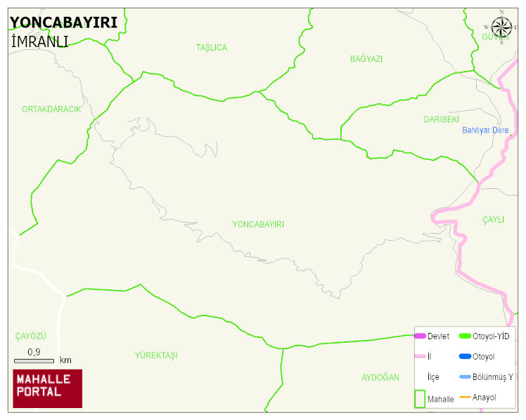 YONCABAYIRI Köyü Haritası | Mahalle Sokak Haritası