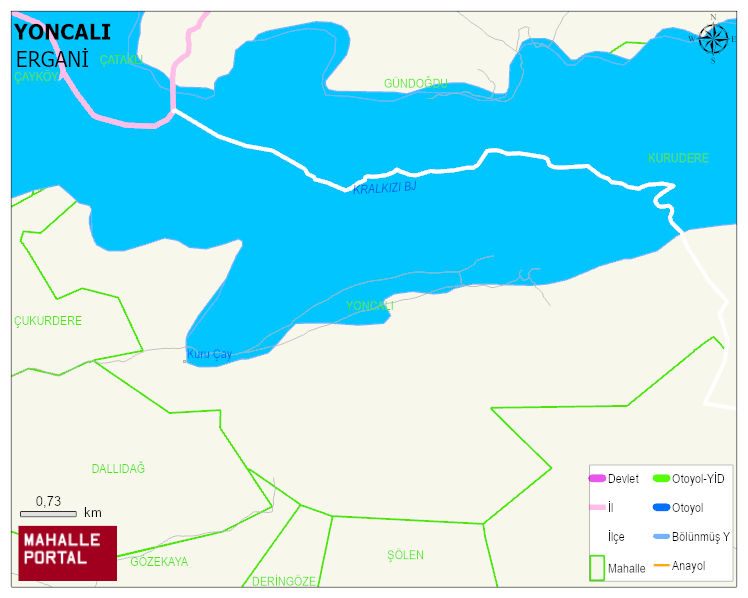 YONCALI Mahallesi Haritası | Detaylı Köy ve Mahalle Görünümü