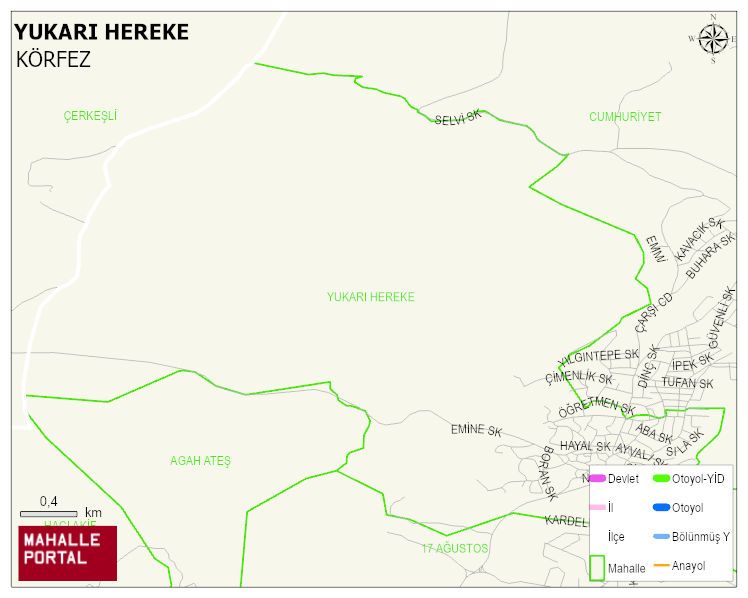YUKARI HEREKE Mahallesi Haritası | Mahalle Sokak Haritası