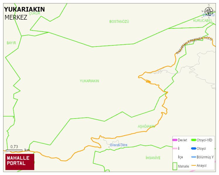 YUKARIAKIN Köyü Haritası | Mahalle Sokak Haritası