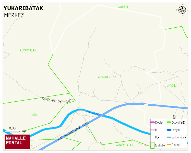 YUKARIBATAK Köyü Haritası | Mahalle Sokak Haritası