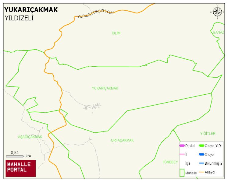 YUKARIÇAKMAK Köyü Haritası | Güncel Mahalle ve Köy Haritası