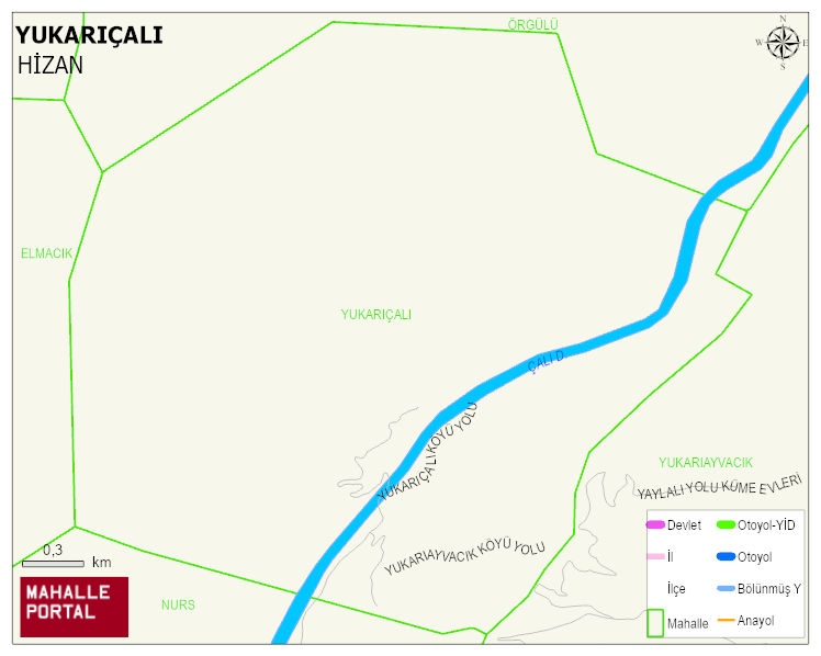 YUKARIÇALI Köyü Haritası | Coğrafi Yapı ve Detaylı Haritası
