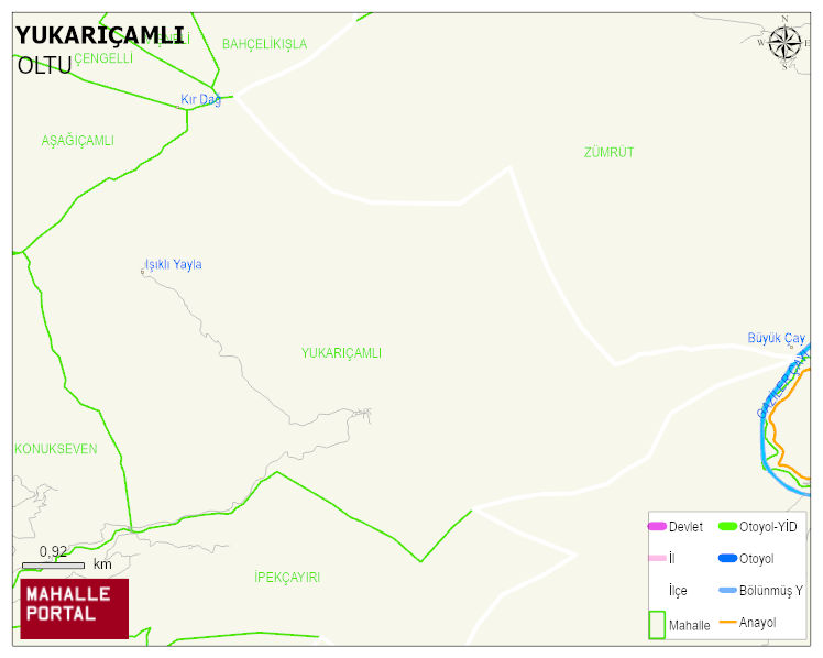 YUKARIÇAMLI Mahallesi Haritası | İnteraktif Köy ve Mahalle Sınırları