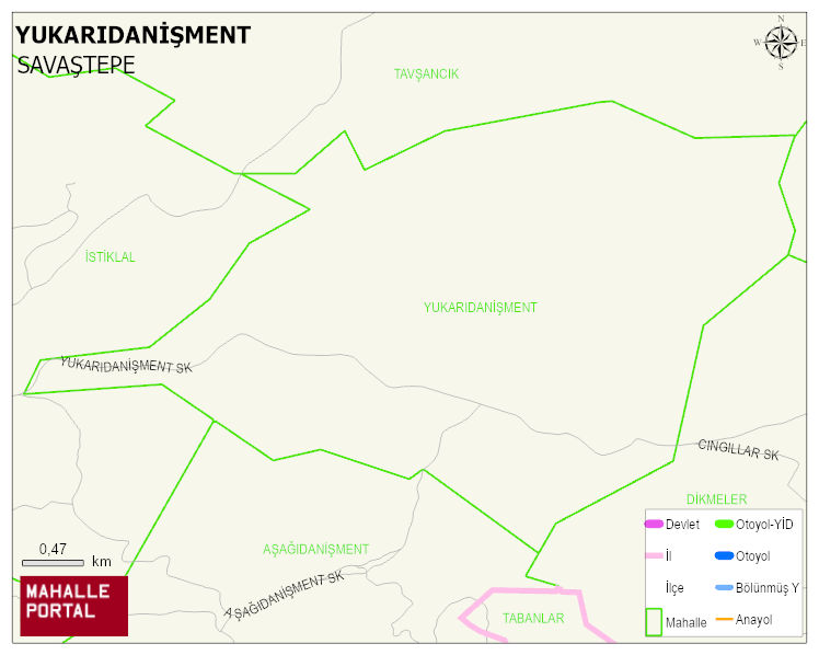 YUKARIDANİŞMENT Mahallesi Haritası | Uydu Görüntüsü ve Harita Detayları