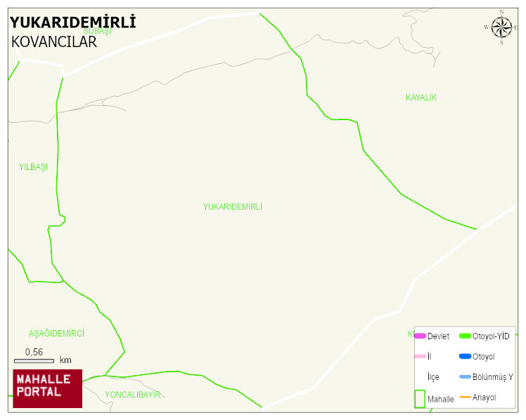 YUKARIDEMİRLİ Köyü Haritası | Güncel Mahalle ve Köy Haritası