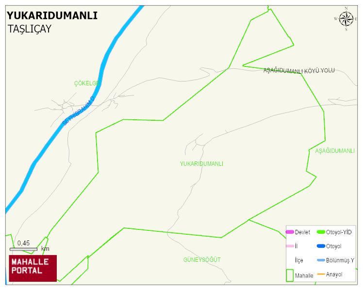 YUKARIDUMANLI Köyü Haritası | İnteraktif Köy ve Mahalle Sınırları