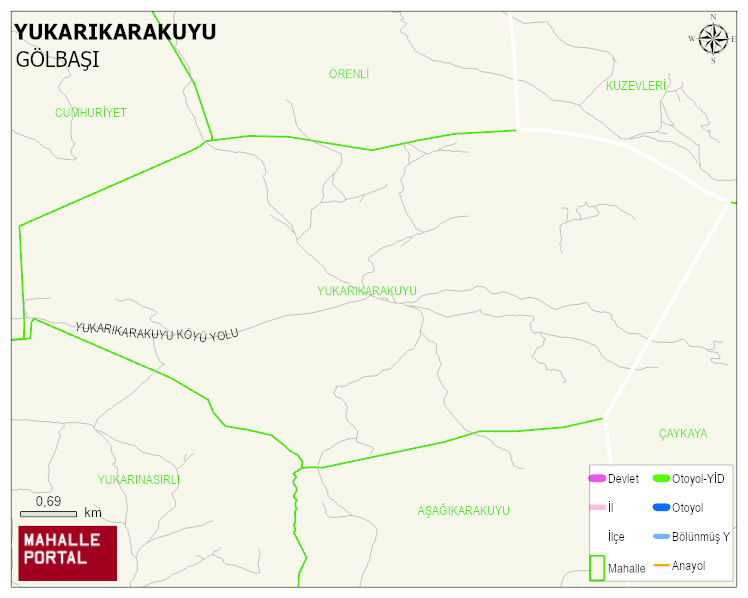 YUKARIKARAKUYU Köyü Haritası | İnteraktif Köy ve Mahalle Sınırları