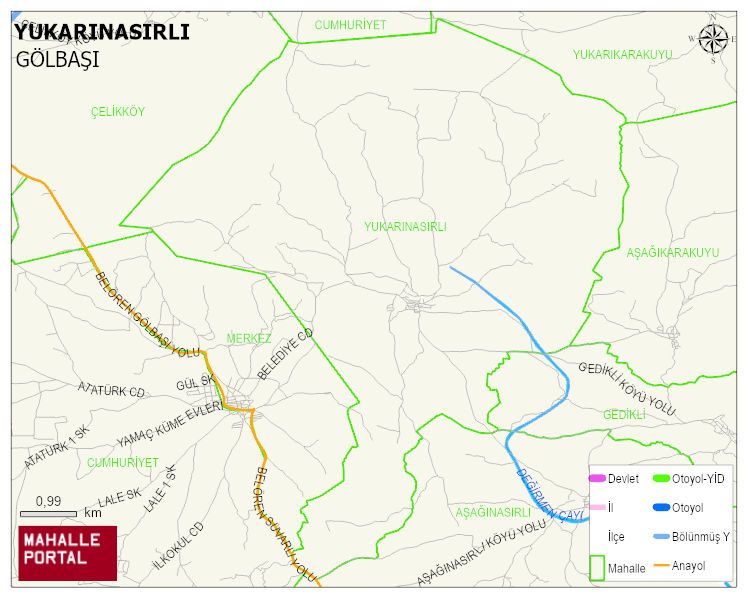 YUKARINASIRLI Köyü Haritası | Mahalle ve Köy Sınırı